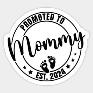 Promoted to Mommy Est. 2024 Baby Reveal to New Mom Sticker